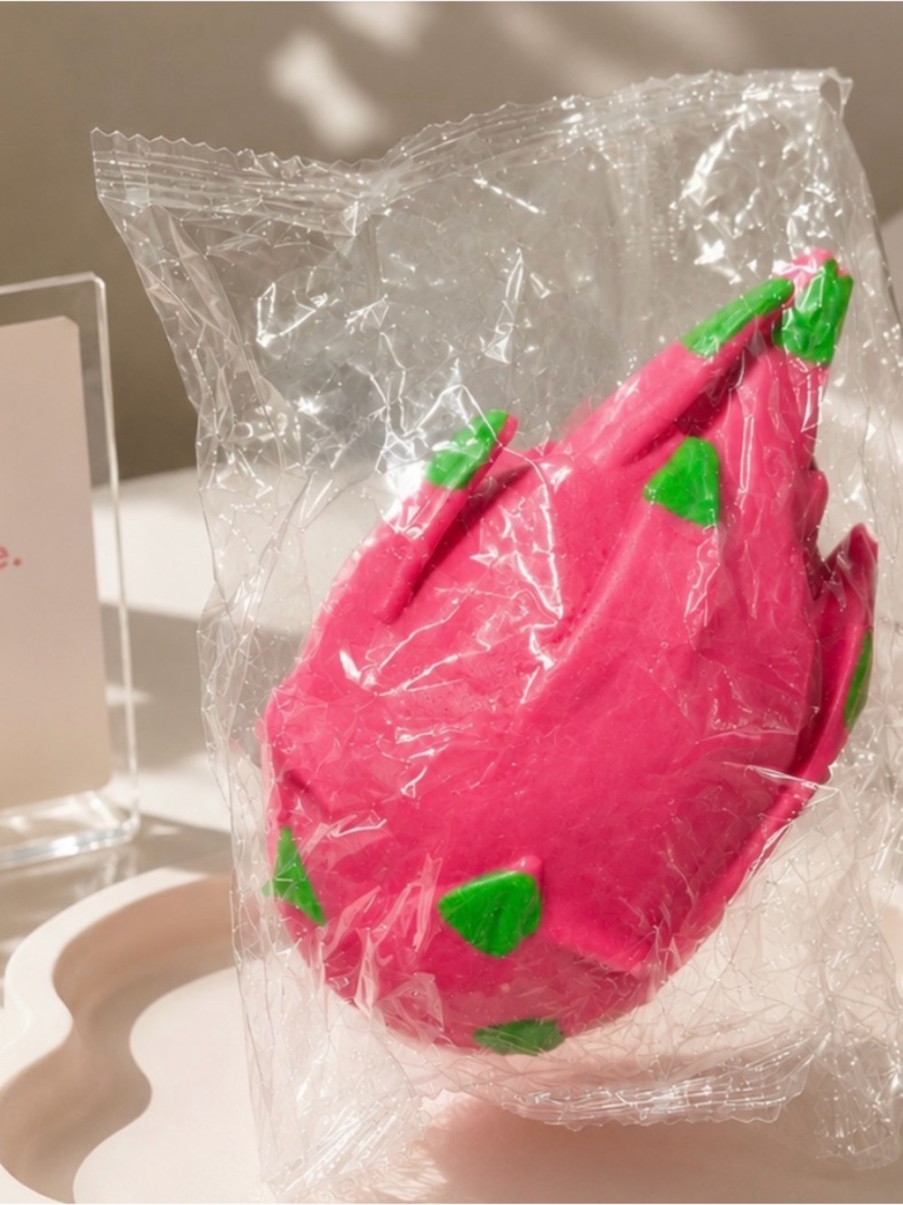 Cute chic pink dragon fruit squishy